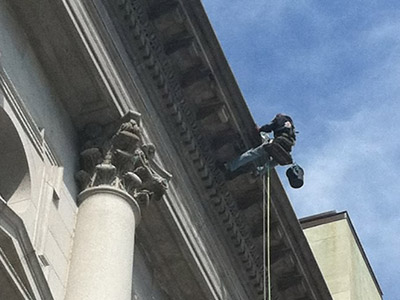 Rope Access Cleaning at Harrisburg Capitol Building