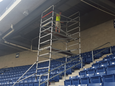 Scoffolding Maintenance at Beaver Stadium