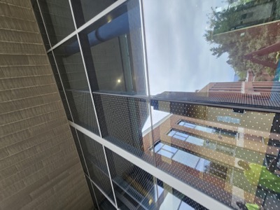 Architectural view of Feather Friendly installation in progress